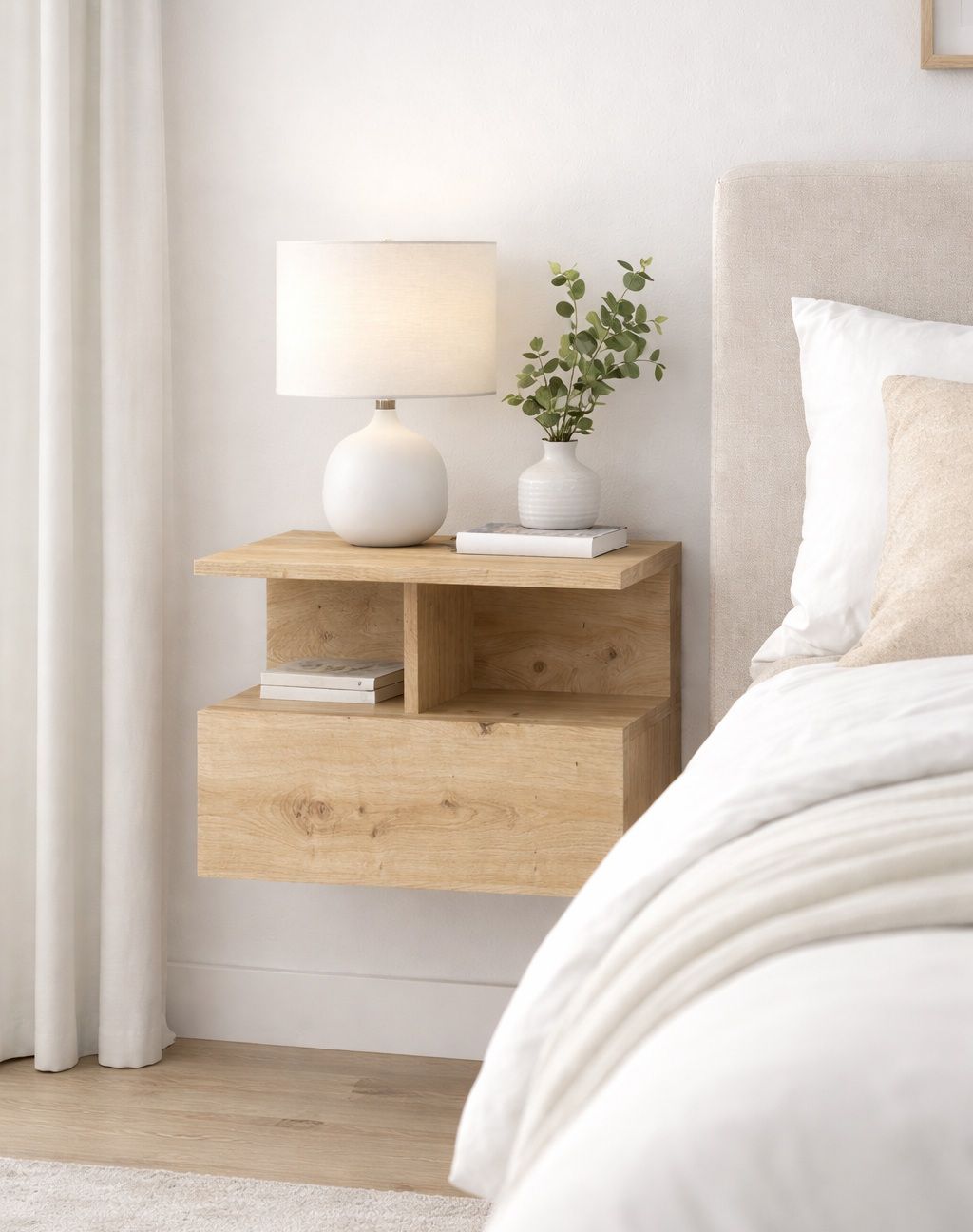 שידת לילה תלויה עם קלפה בגוון אלון דגם 2510 מבית טודו דיזיין שידת לילה תלויה עם קלפה בגוון אלון דגם 2510 מבית טודו דיזיין