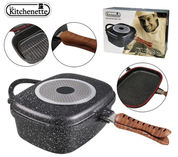 סיר יציקה מרובע כפול kitchenette