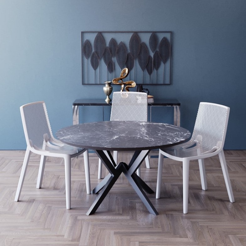 פינת אוכל עגולה דגם רומא + 4 כסאות במבחר צבעים מבית טודו דיזיין TUDO DESIGN פינת אוכל עגולה דגם רומא + 4 כסאות במבחר צבעים מבית טודו דיזיין TUDO DESIGN