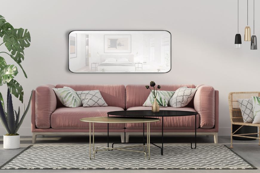 מראת גוף מלבנית תלייה בגודל 55X140 ס"מ עם מסגרת מתכת דקה במגוון צבעים Tudo Design מראת גוף מלבנית תלייה בגודל 55X140 ס"מ עם מסגרת מתכת דקה במגוון צבעים Tudo Design