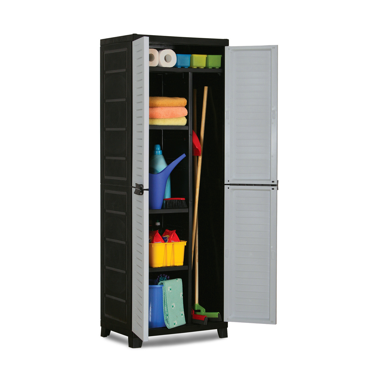 ארון שירות עם מחיצה דגם עלית מפלסטיק ארון שירות גבוה עם מחיצה דגם עלית עם 4 מדפים ומחיצה תוצרת ישראל RAM ארון שירות עם מחיצה דגם עלית מפלסטיק ארון שירות גבוה עם מחיצה דגם עלית עם 4 מדפים ומחיצה תוצרת ישראל RAM