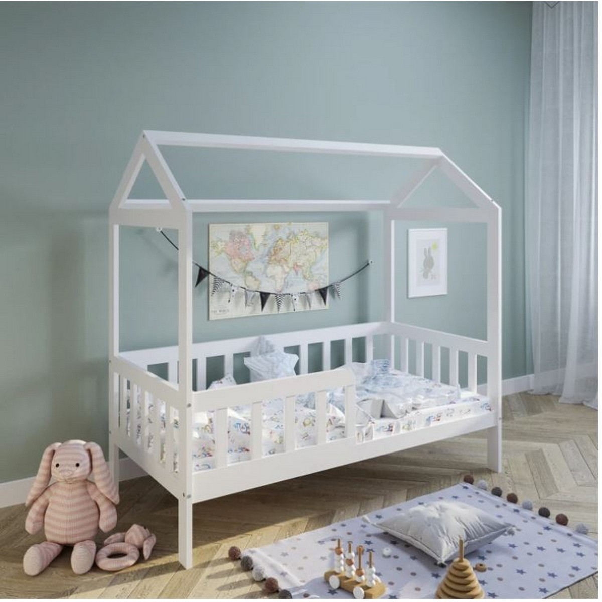 TEDDY מיטת ילדים בצורת בית כוללת מזרנים מעקה בטיחות ומיטת חבר מבית טודו דיזיין TUDO DESIGN TEDDY מיטת ילדים בצורת בית כוללת מזרנים מעקה בטיחות ומיטת חבר מבית טודו דיזיין TUDO DESIGN