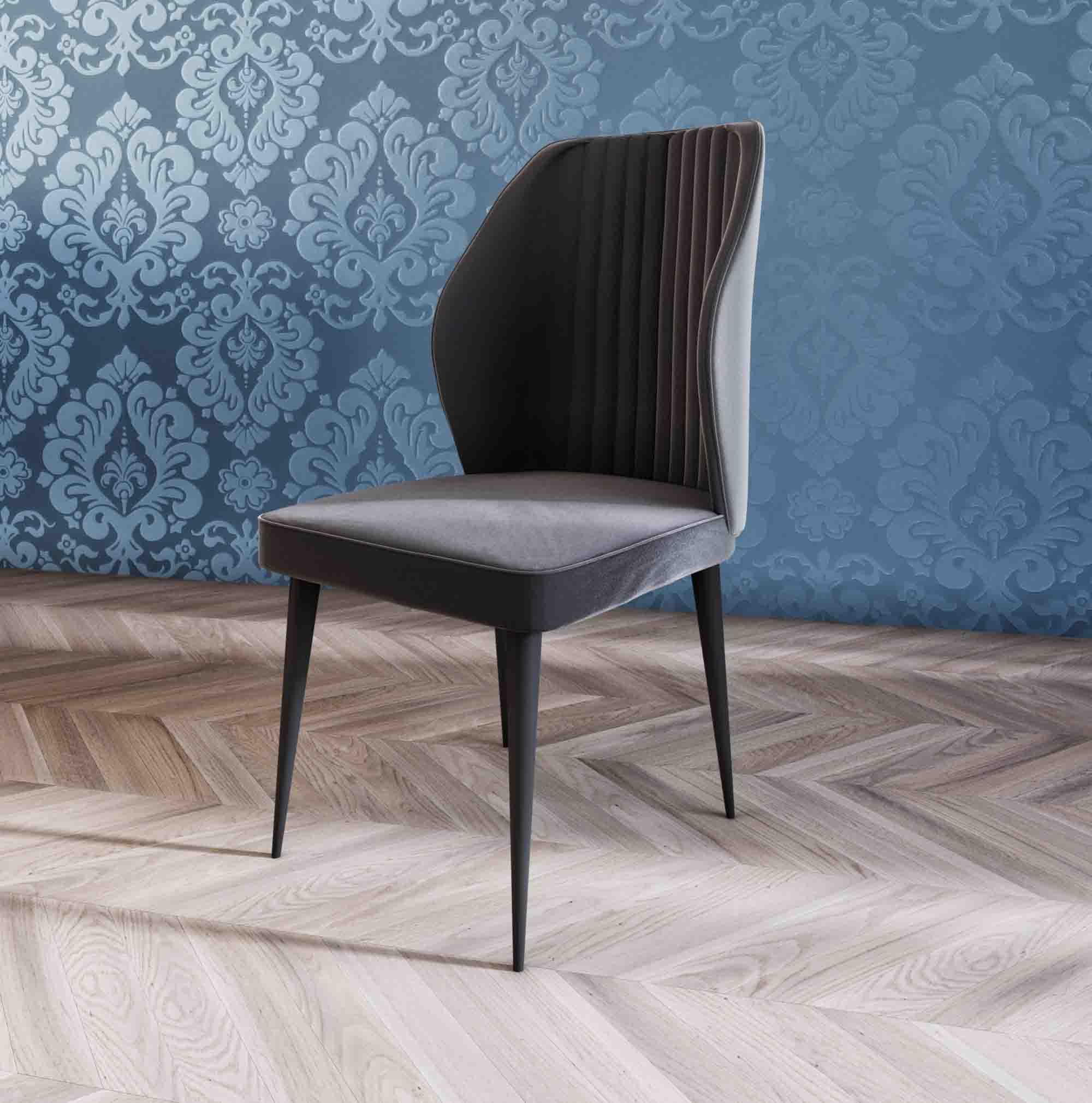 כיסא מפואר לפינת אוכל מרופד קטיפה דגם ונוס שחור מבית טודו דיזיין TUDO DESIGN כיסא מפואר לפינת אוכל מרופד קטיפה דגם ונוס שחור מבית טודו דיזיין TUDO DESIGN