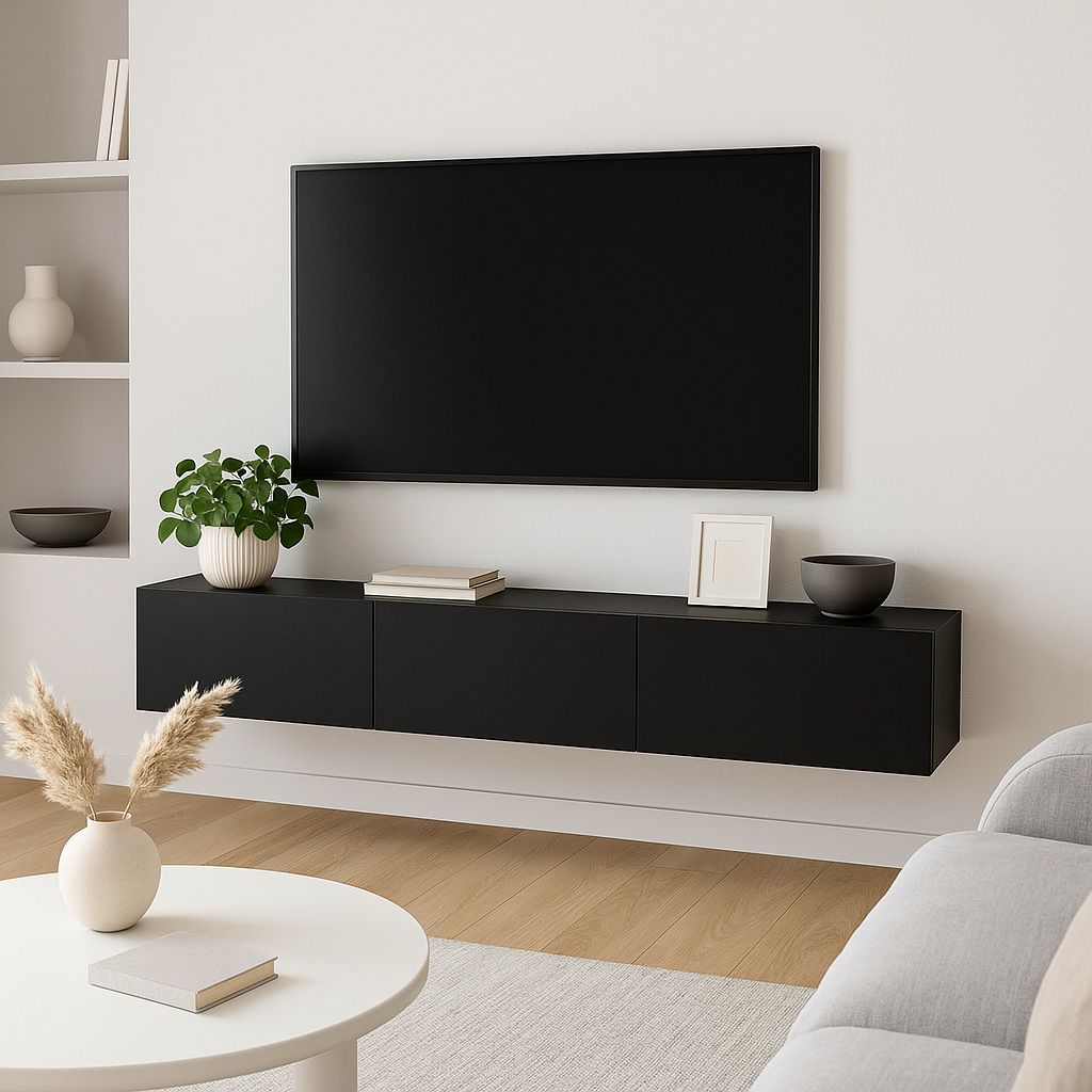 מזנון שחור צף תלוי ברוחב 180 סמ דגם אנדי ANDEY מבית טודו דיזיין TUDO DESIGN מזנון שחור צף תלוי ברוחב 180 סמ דגם אנדי ANDEY מבית טודו דיזיין TUDO DESIGN