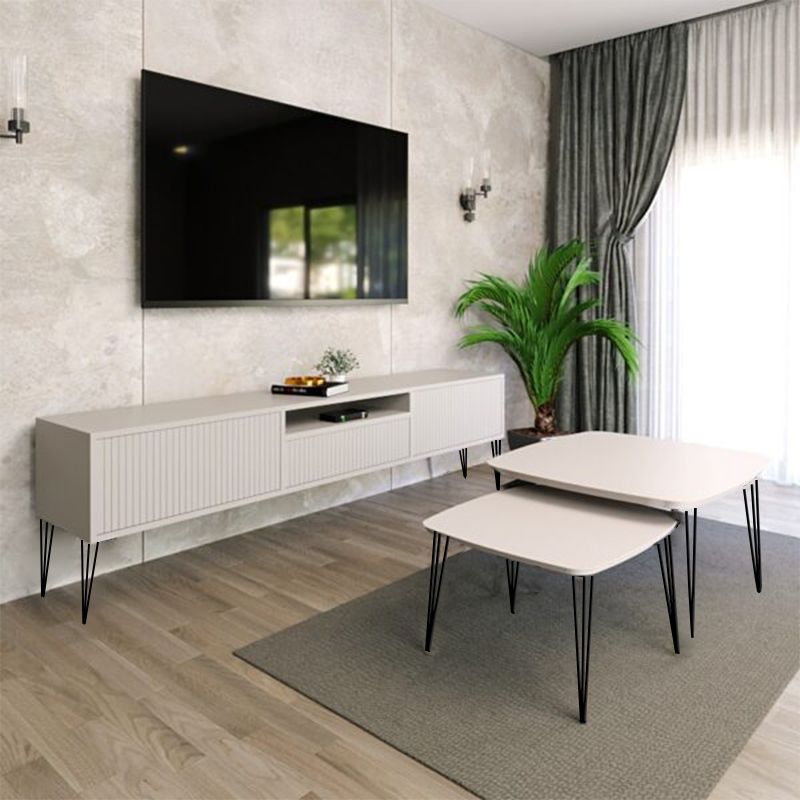 סט מזנון וזוג שולחנות לסלון דגם שווייץ שלג מבית טודו דיזיין סט מזנון וזוג שולחנות לסלון דגם שווייץ שלג מבית טודו דיזיין