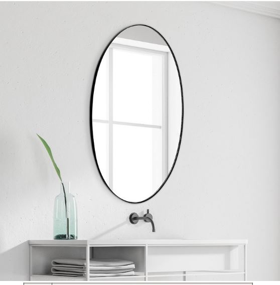 מראה אובלית מסגרת שחורה במגוון מידות מבית טודו דיזיין מראה אובלית מסגרת שחורה במגוון מידות מבית טודו דיזיין