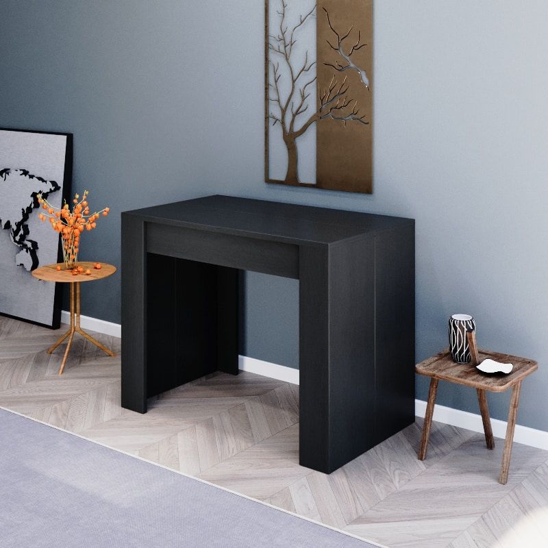 קונסולה נפתחת לפינת אוכל 3 מטר דגם לורד שחור קונסולה נפתחת לפינת אוכל 3 מטר דגם לורד שחור