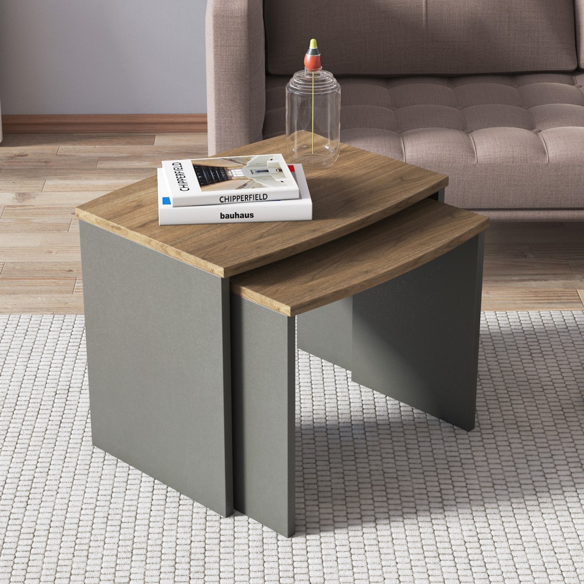 CHARME זוג שולחנות צד בגוון לבחירה CHARME זוג שולחנות צד בגוון לבחירה