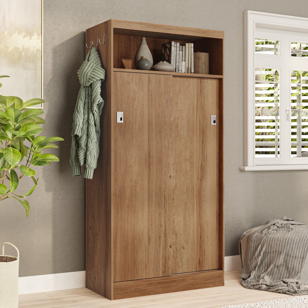 SLEEK ארון שירות 5 מדפים עם דלתות הזזה גוון לבחירה TUDO DESIGN SLEEK ארון שירות 5 מדפים עם דלתות הזזה גוון לבחירה TUDO DESIGN