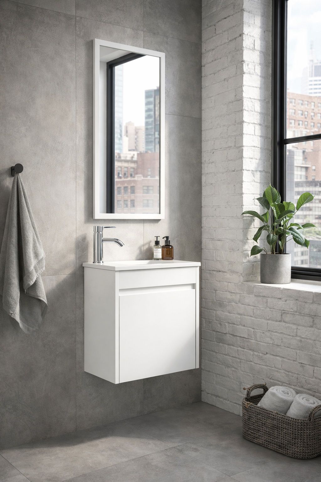 ארונית אמבטיה ושרותים צפה בגוון לבן רוחב 45 ס"מ כולל מראה וכיור חרס דגם 9138 מבית טודו דיזיין ארונית אמבטיה ושרותים צפה בגוון לבן רוחב 45 ס"מ כולל מראה וכיור חרס דגם 9138 מבית טודו דיזיין